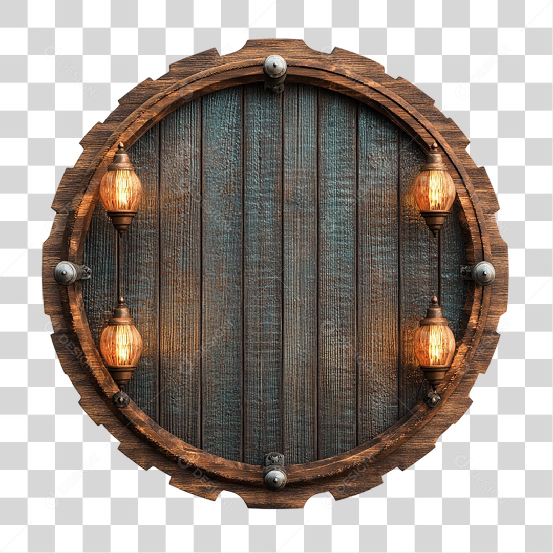 Placa de Madeira PNG Transparente