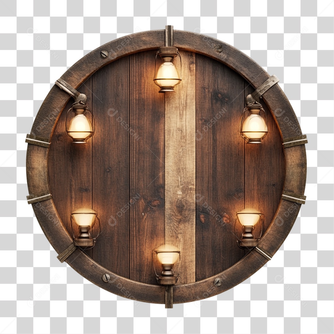 Placa de Madeira PNG Transparente