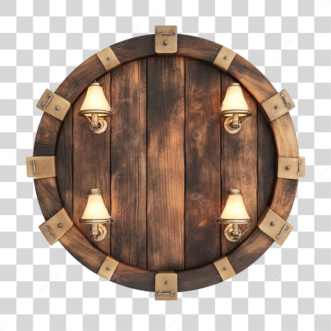 Placa de Madeira PNG Transparente