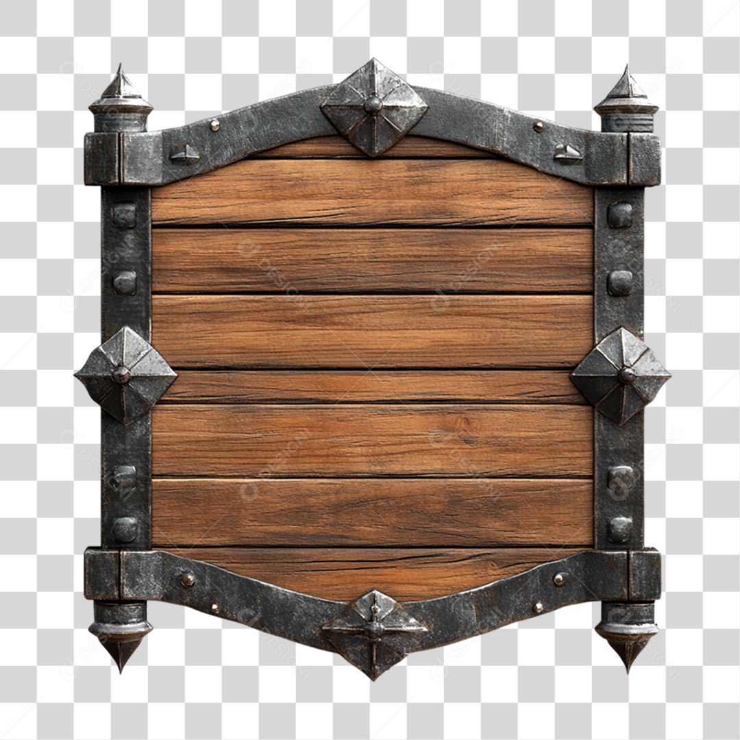 Placa de Madeira PNG Transparente