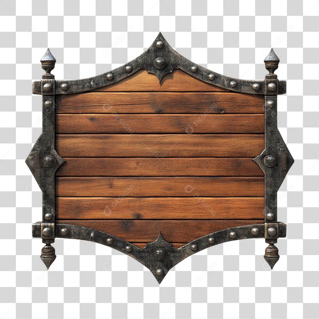 Placa de Madeira PNG Transparente