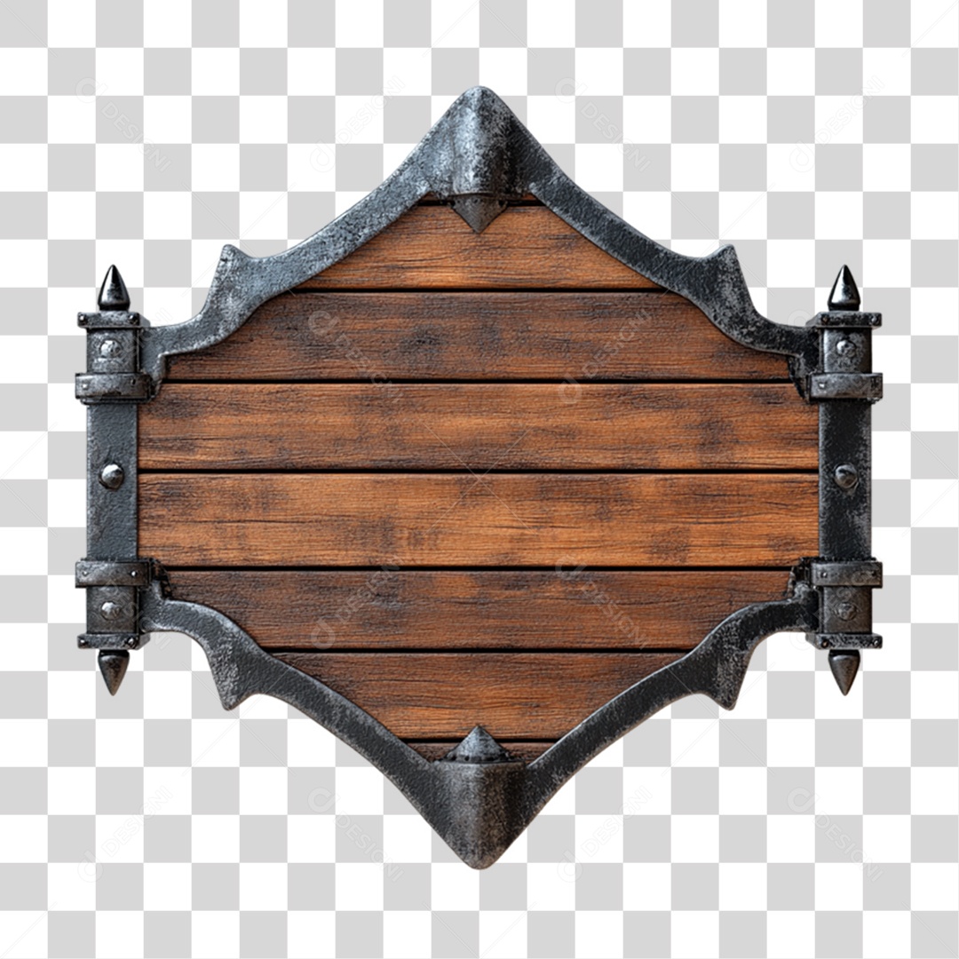 Placa de Madeira PNG Transparente