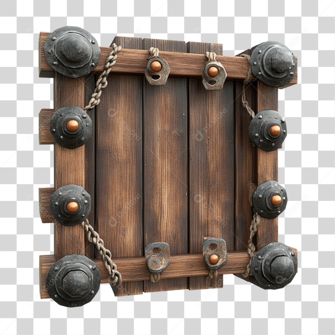 Placa de Madeira PNG Transparente