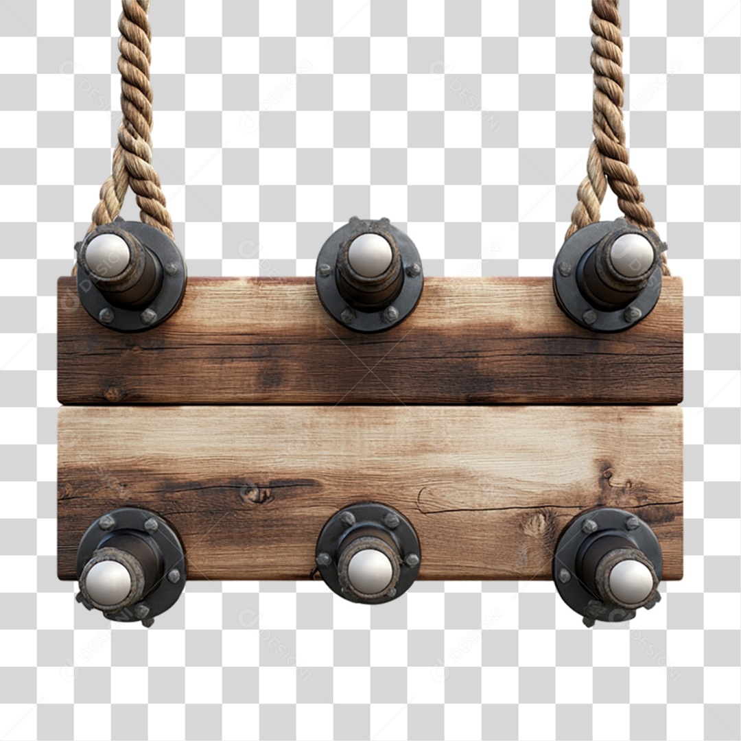 Placa de Madeira PNG Transparente