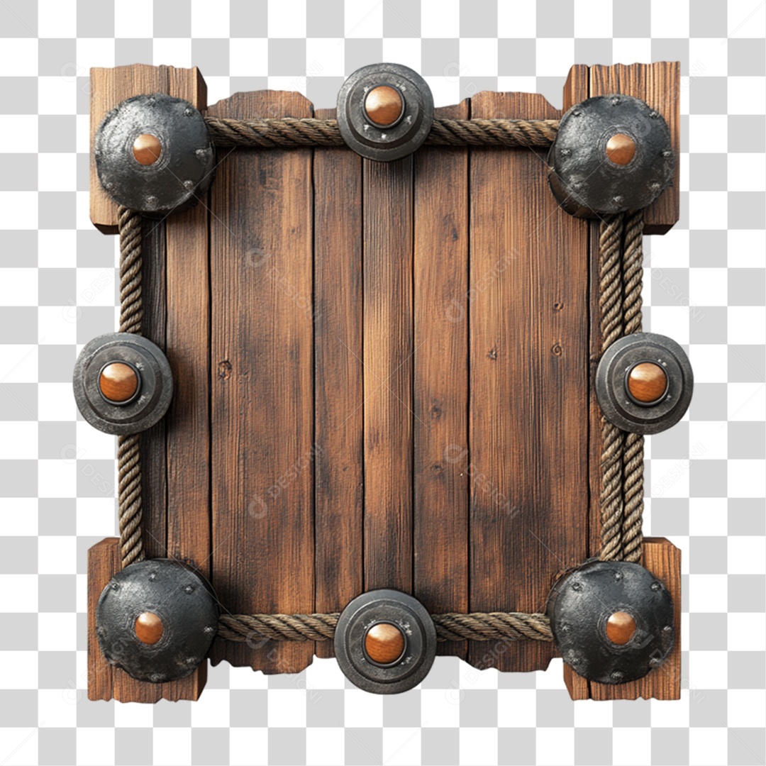 Placa de Madeira PNG Transparente