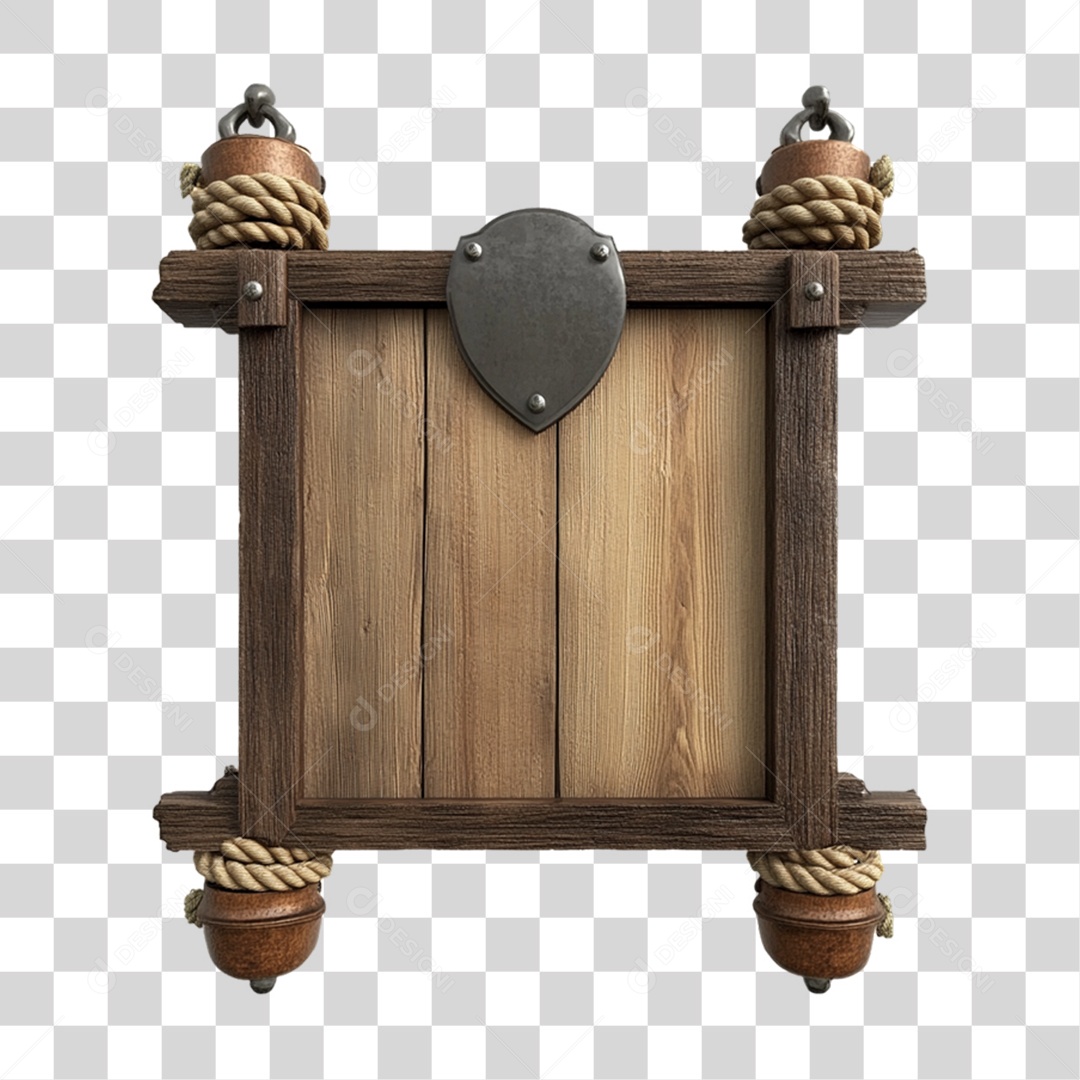 Placa de Madeira PNG Transparente