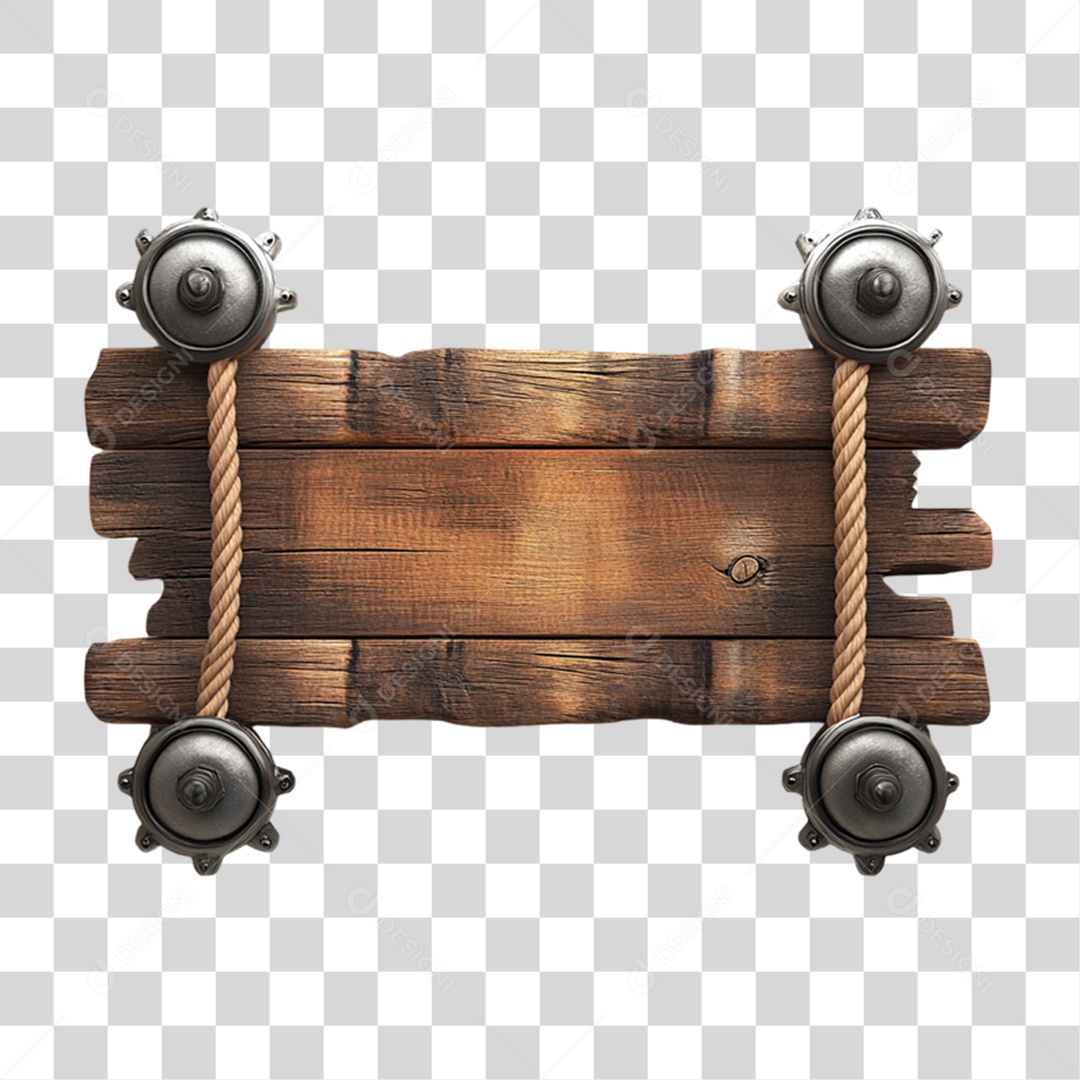 Placa de Madeira PNG Transparente