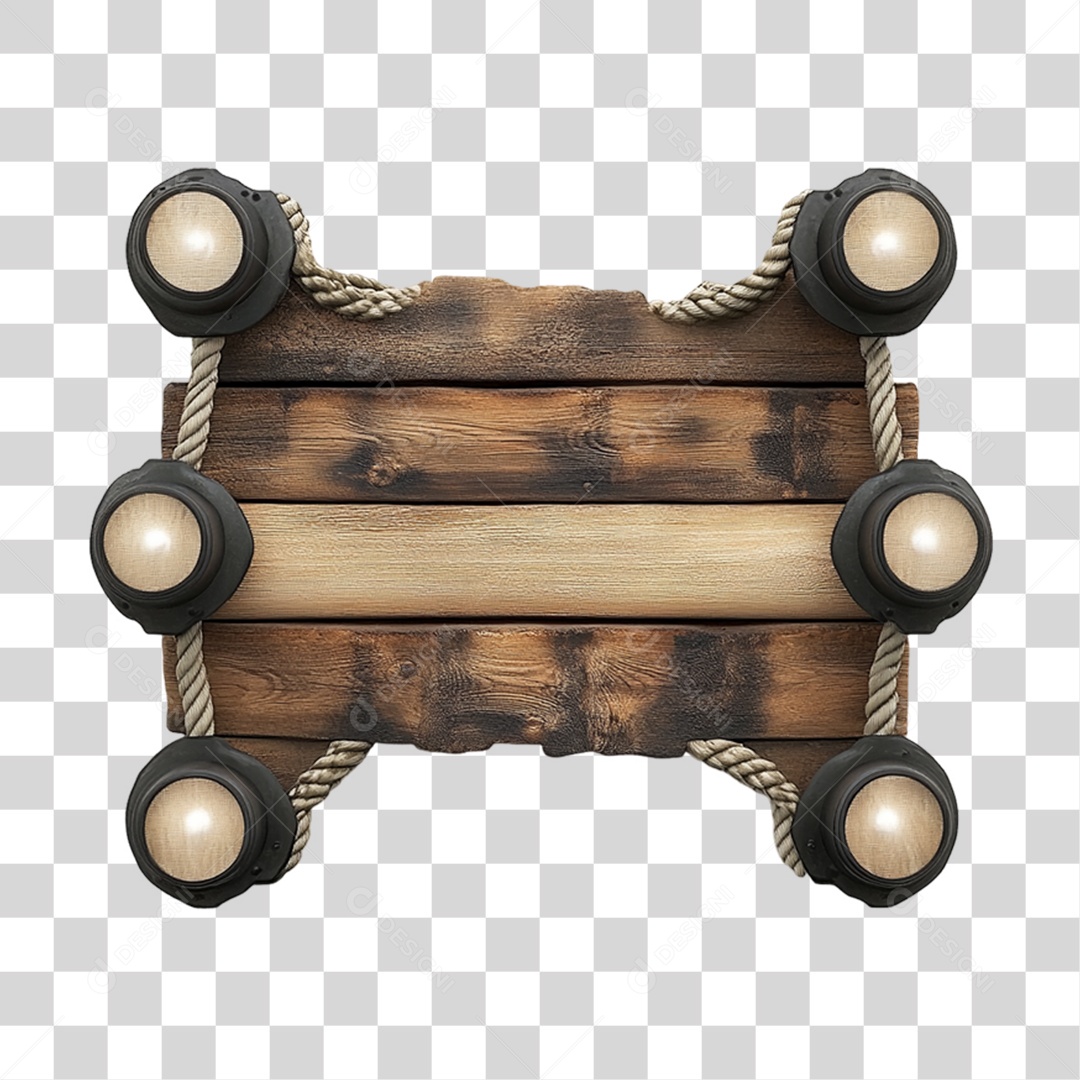 Placa de Madeira PNG Transparente