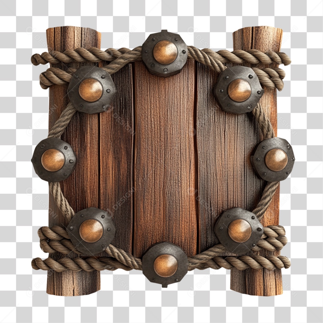 Placa de Madeira PNG Transparente