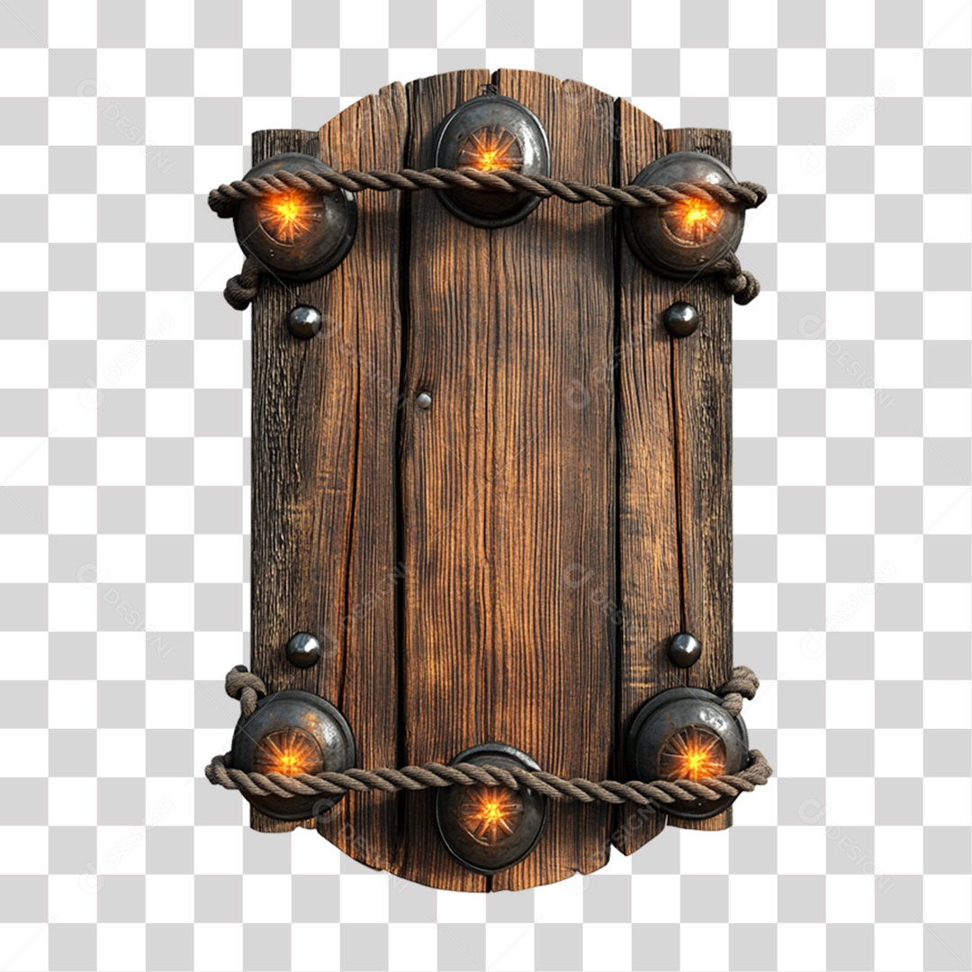 Placa de Madeira PNG Transparente