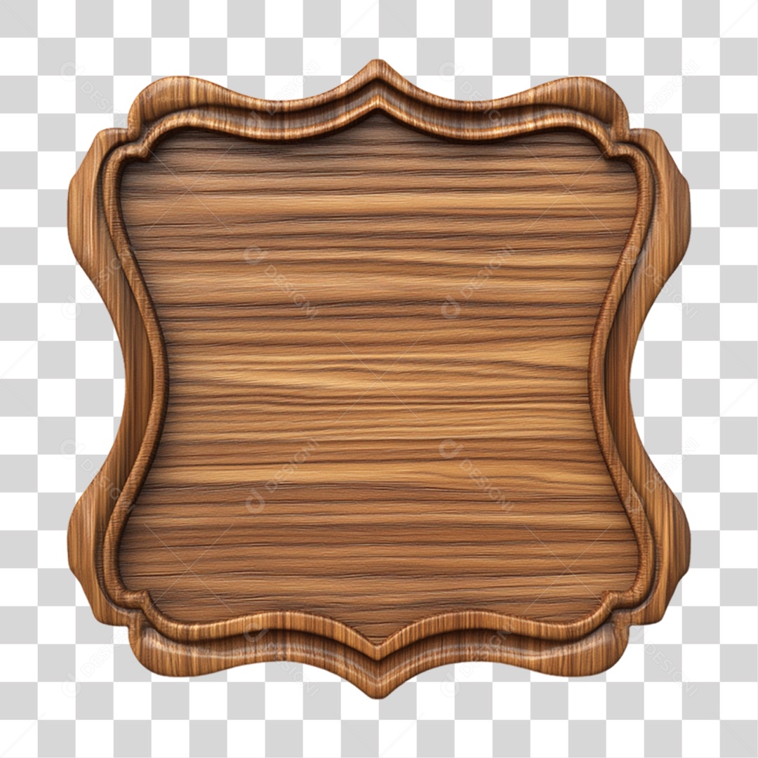 Placa de Madeira PNG Transparente