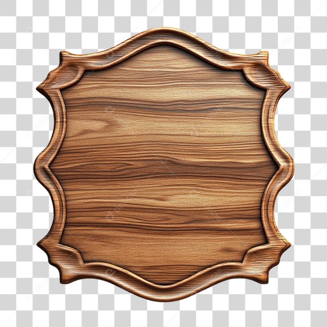 Placa de Madeira PNG Transparente