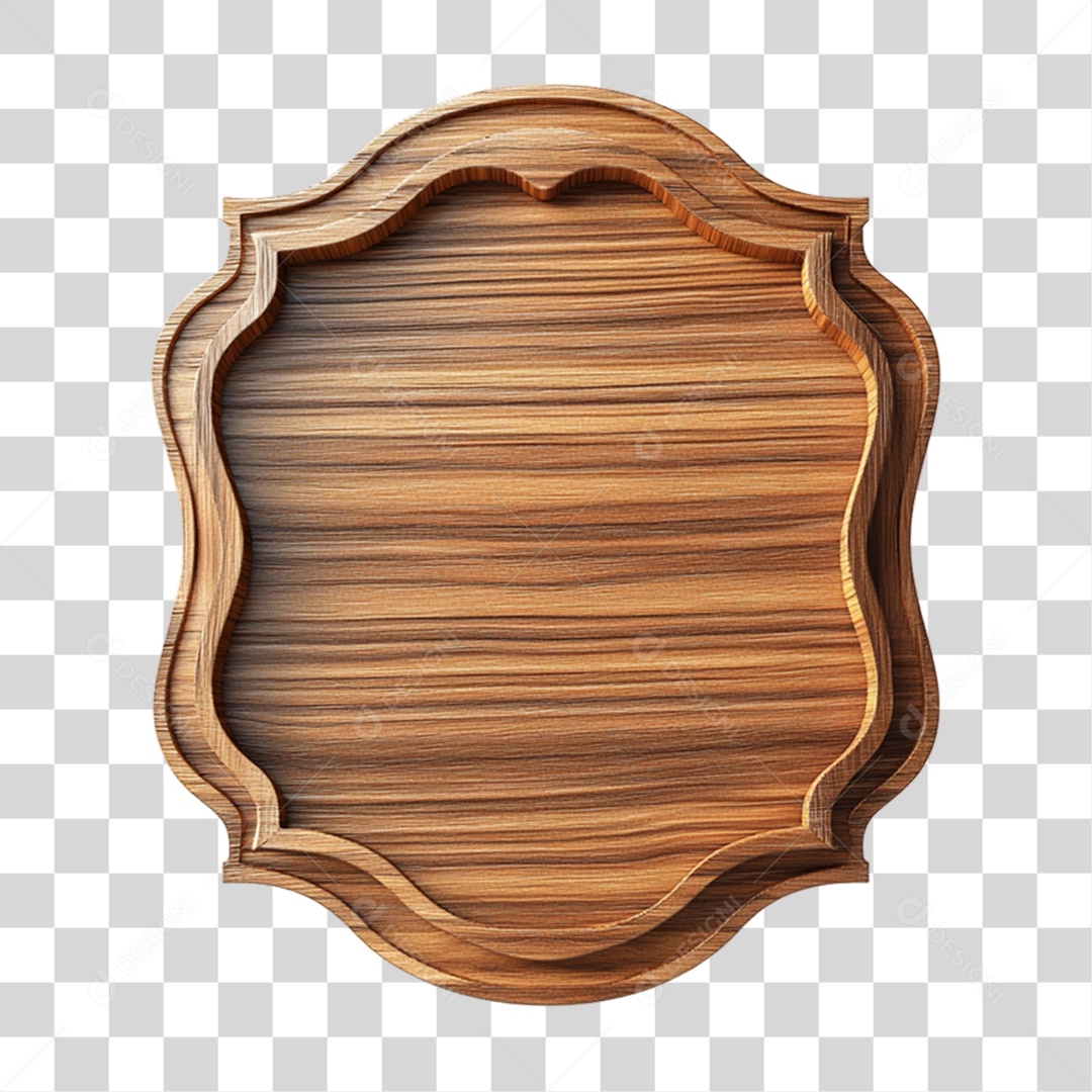 Placa de Madeira PNG Transparente