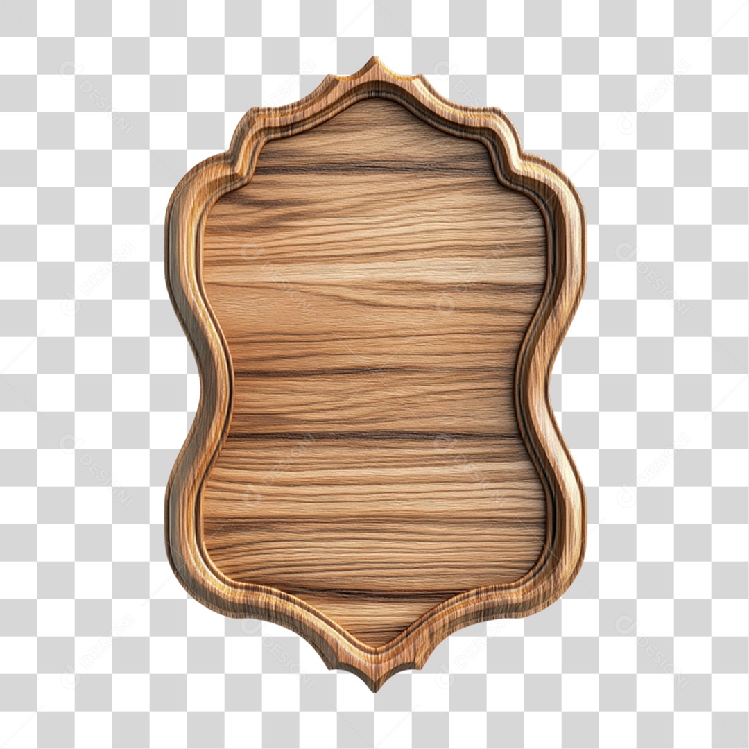 Placa de Madeira PNG Transparente