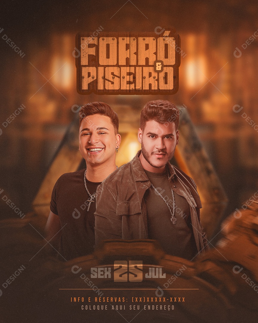 Feed Flyer Forró E Piseiro Social Media PSD Editável