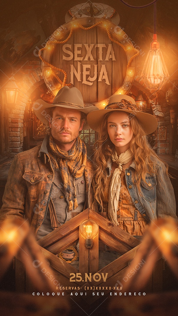 Story Flyer Sextaneja Social Media PSD Editável