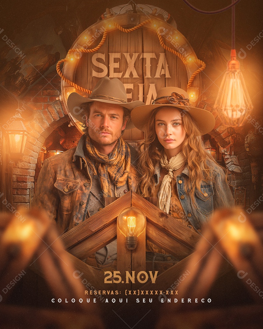 Feed Flyer Sextaneja Social Media PSD Editável