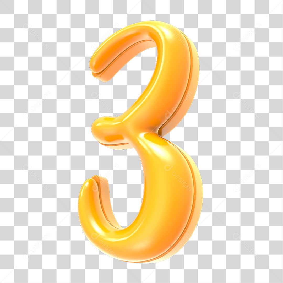 Número Numeração 3 PNG Transparente