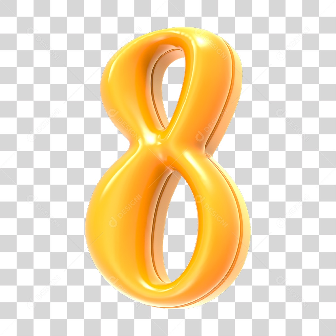 Número Numeração 8 PNG Transparente