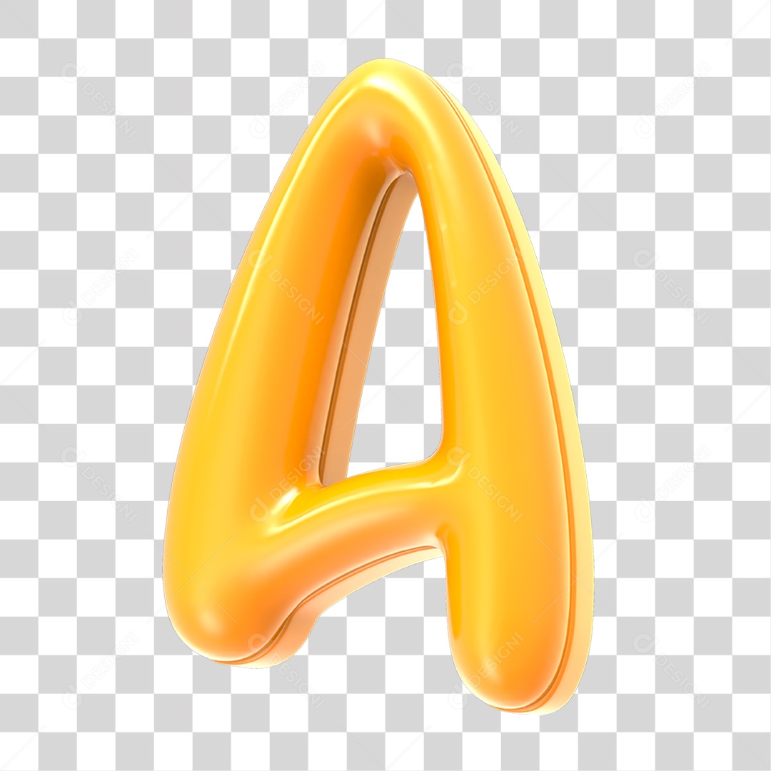 Alfabeto Letra A PNG Transparente