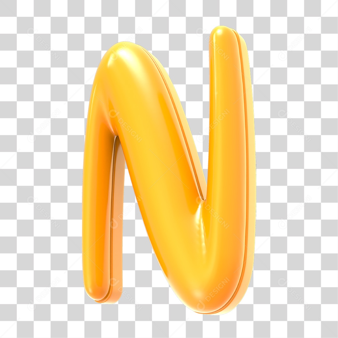 Alfabeto Letra N PNG Transparente