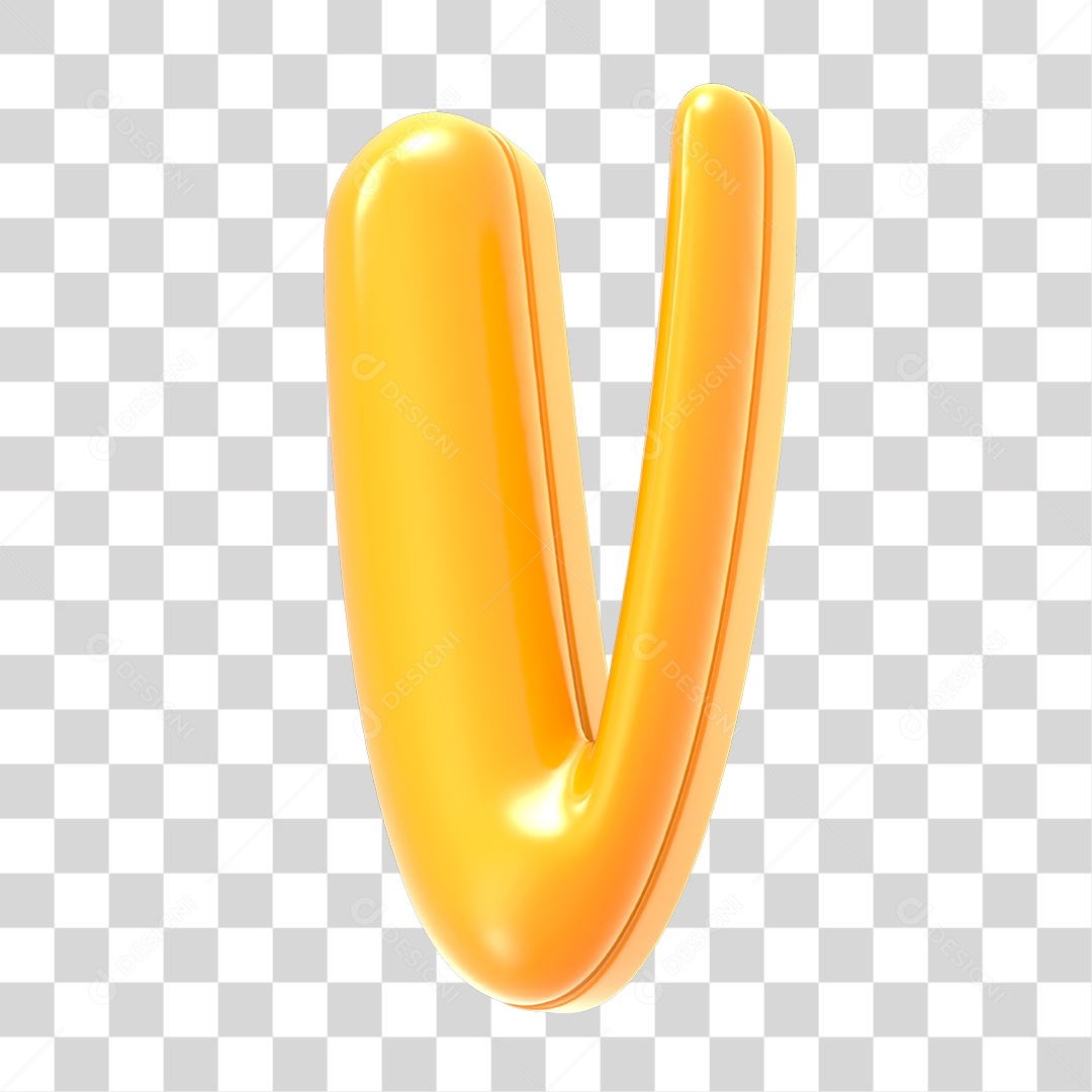 Alfabeto Letra V PNG Transparente