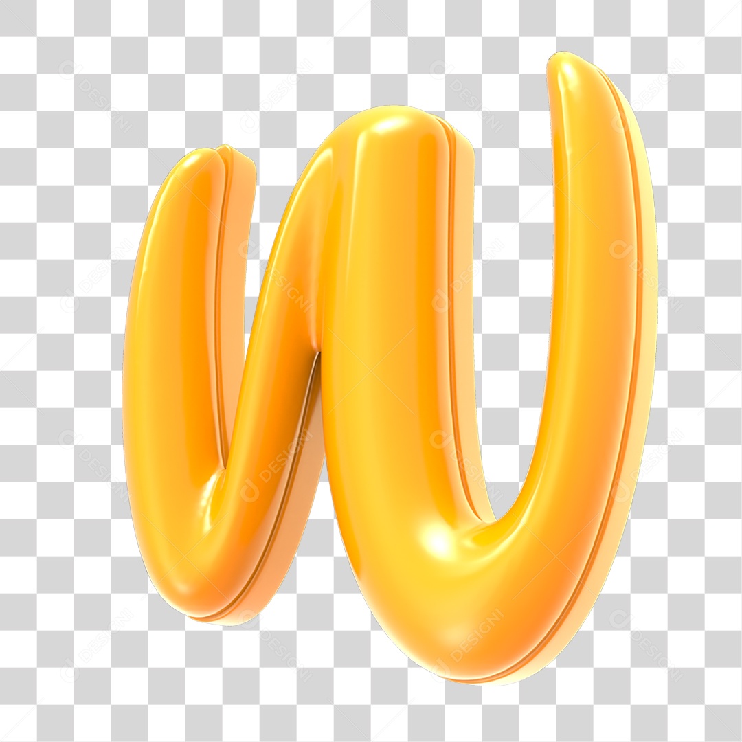 Alfabeto Letra W PNG Transparente