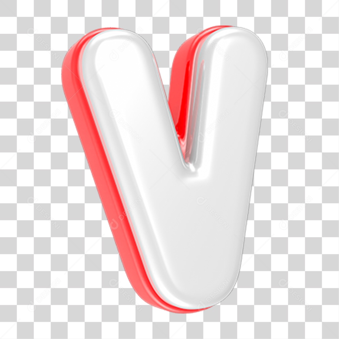 Alfabeto Letra V PNG Transparente