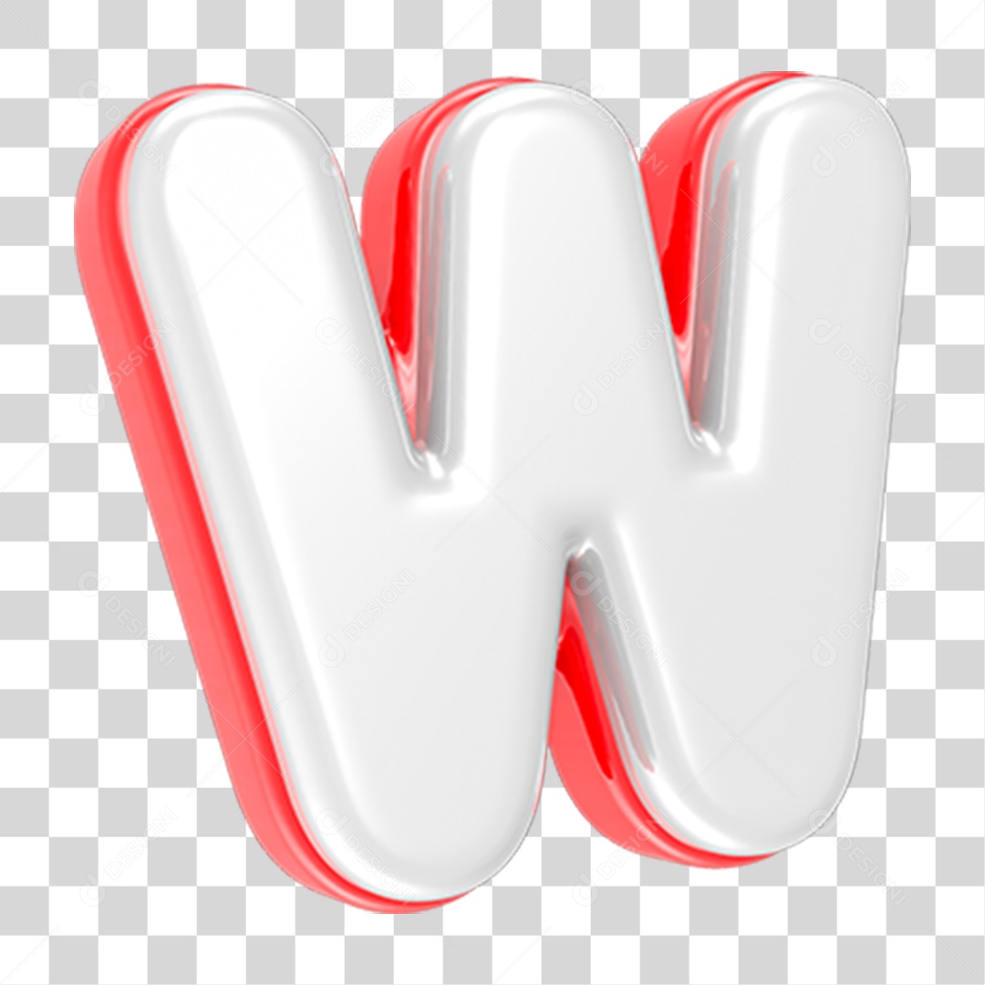 Alfabeto Letra W PNG Transparente