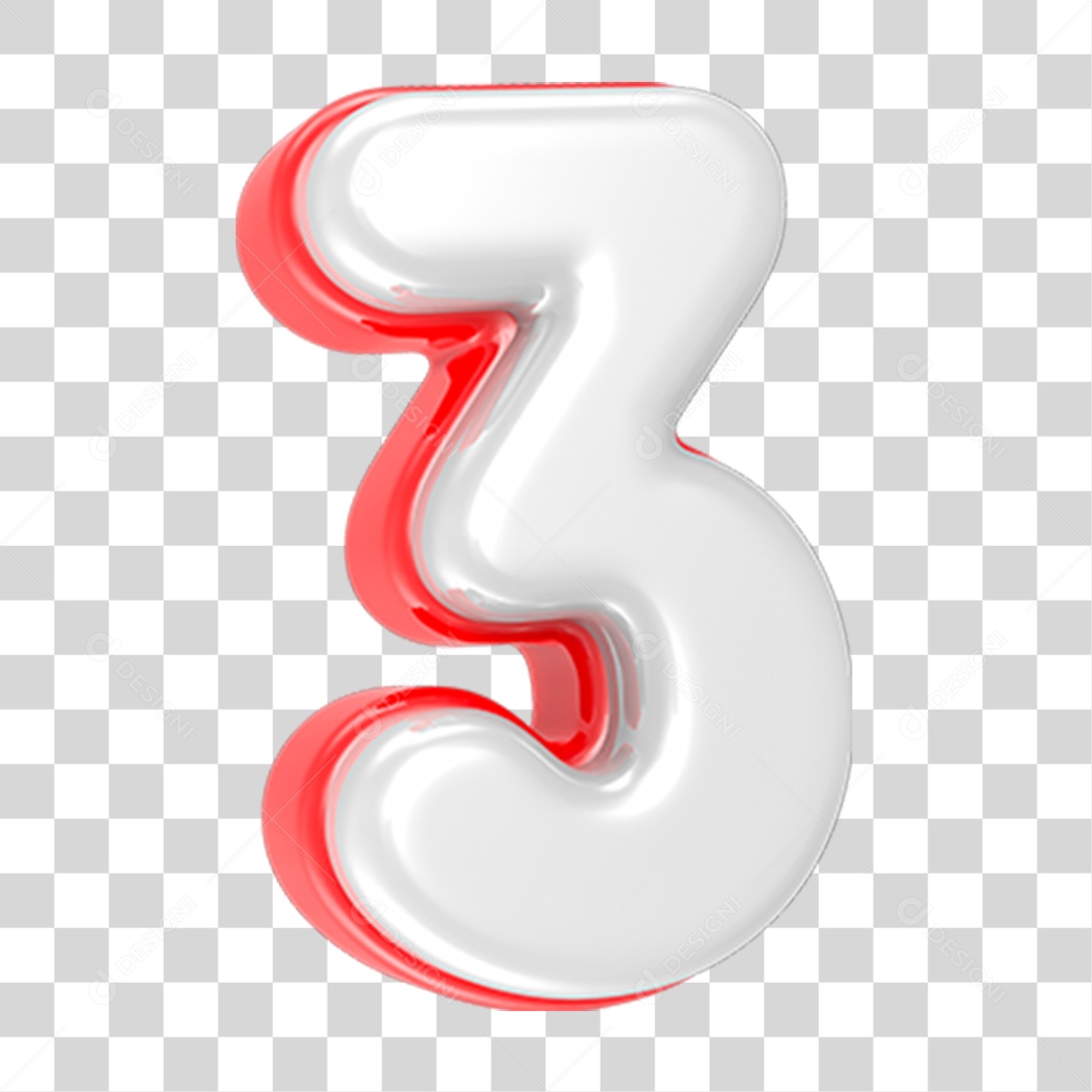 Número Numeração 3 PNG Transparente