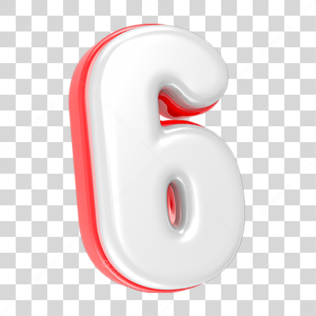 Número Numeração 6 PNG Transparente