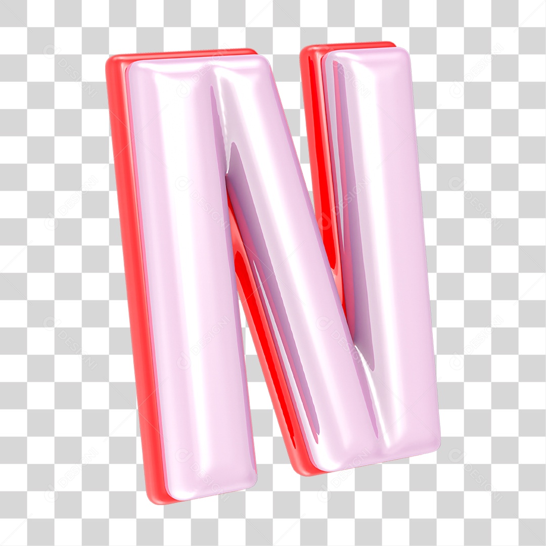 Alfabeto Letra N PNG Transparente
