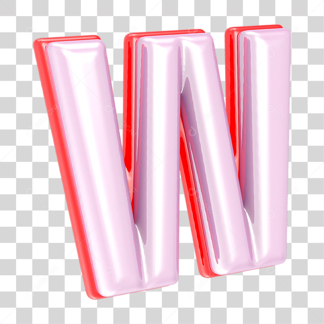 Alfabeto Letra W PNG Transparente