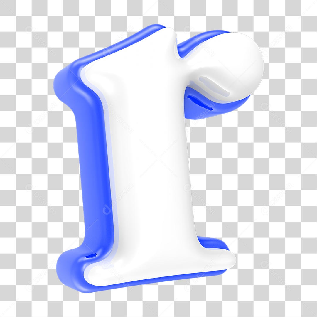 Alfabeto Azul com a Letra R PNG Transparente