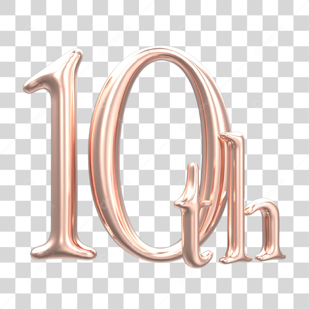 Número de Aniversário 10 PNG Transparente