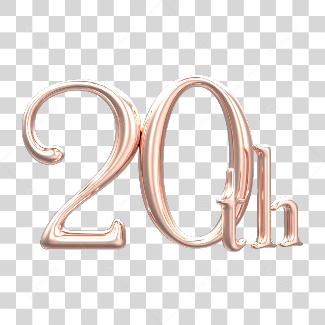 Número de Aniversário 20 PNG Transparente
