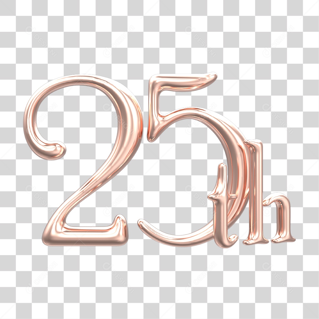Número de Aniversário 25 PNG Transparente