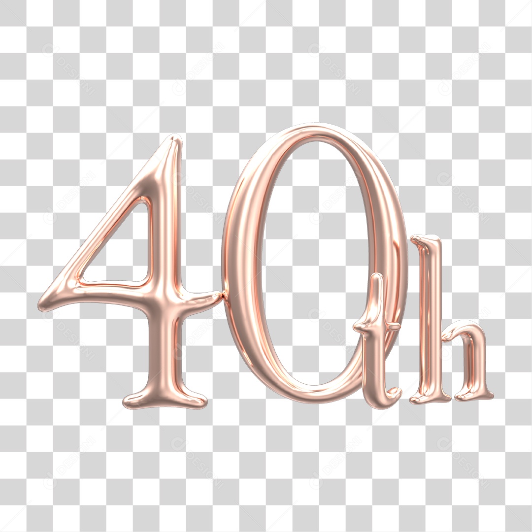 Número de Aniversário 40 PNG Transparente