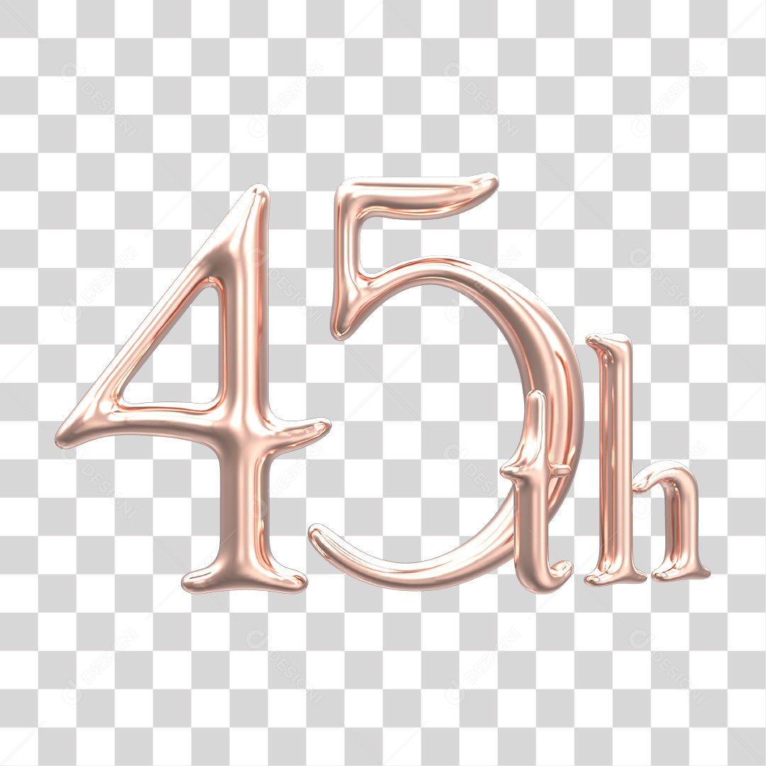 Número de Aniversário 45 PNG Transparente