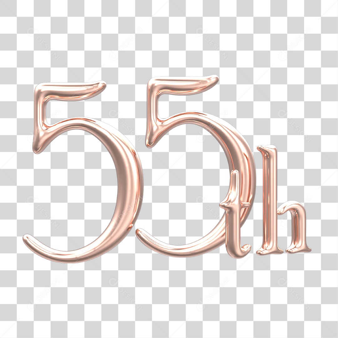 Número de Aniversário 55 PNG Transparente