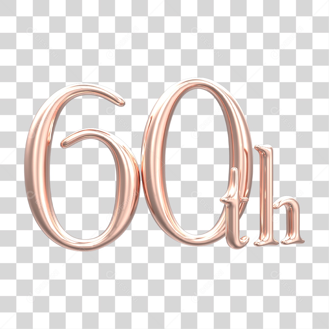 Número de Aniversário 60 PNG Transparente