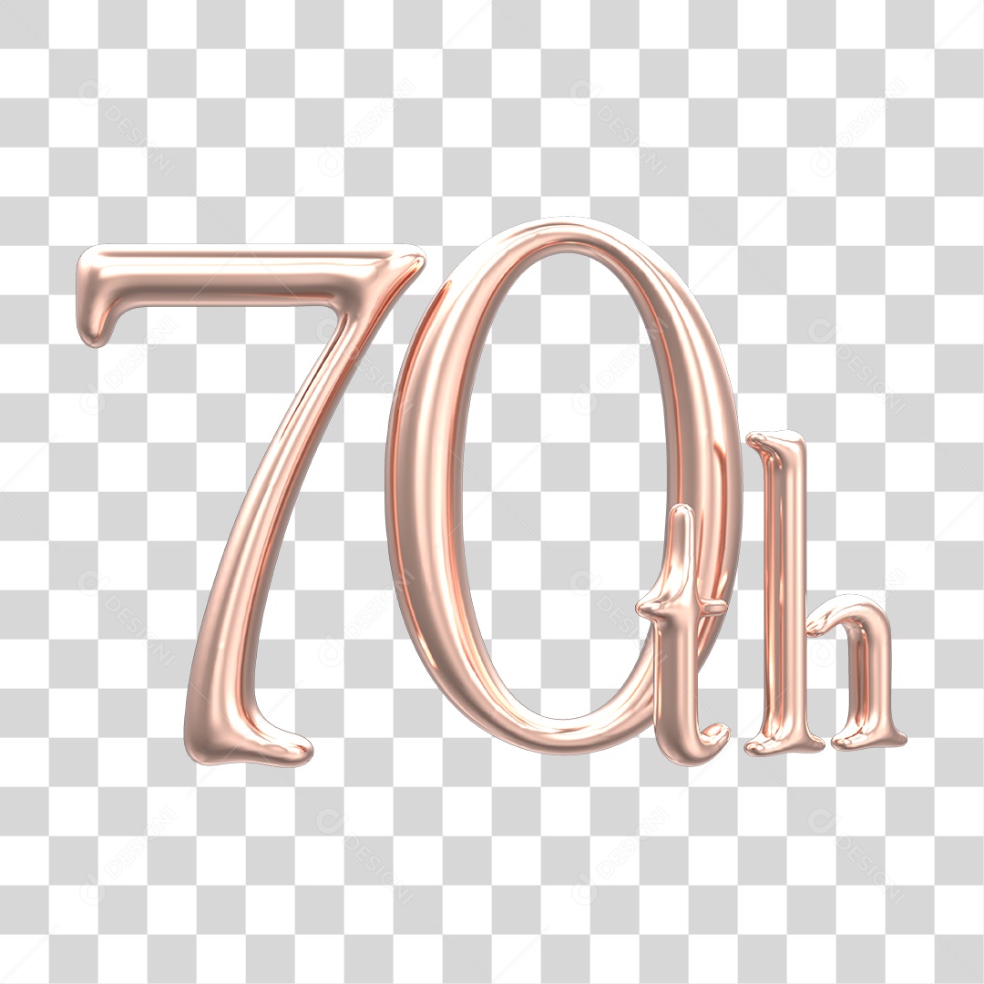 Número de Aniversário 70 PNG Transparente