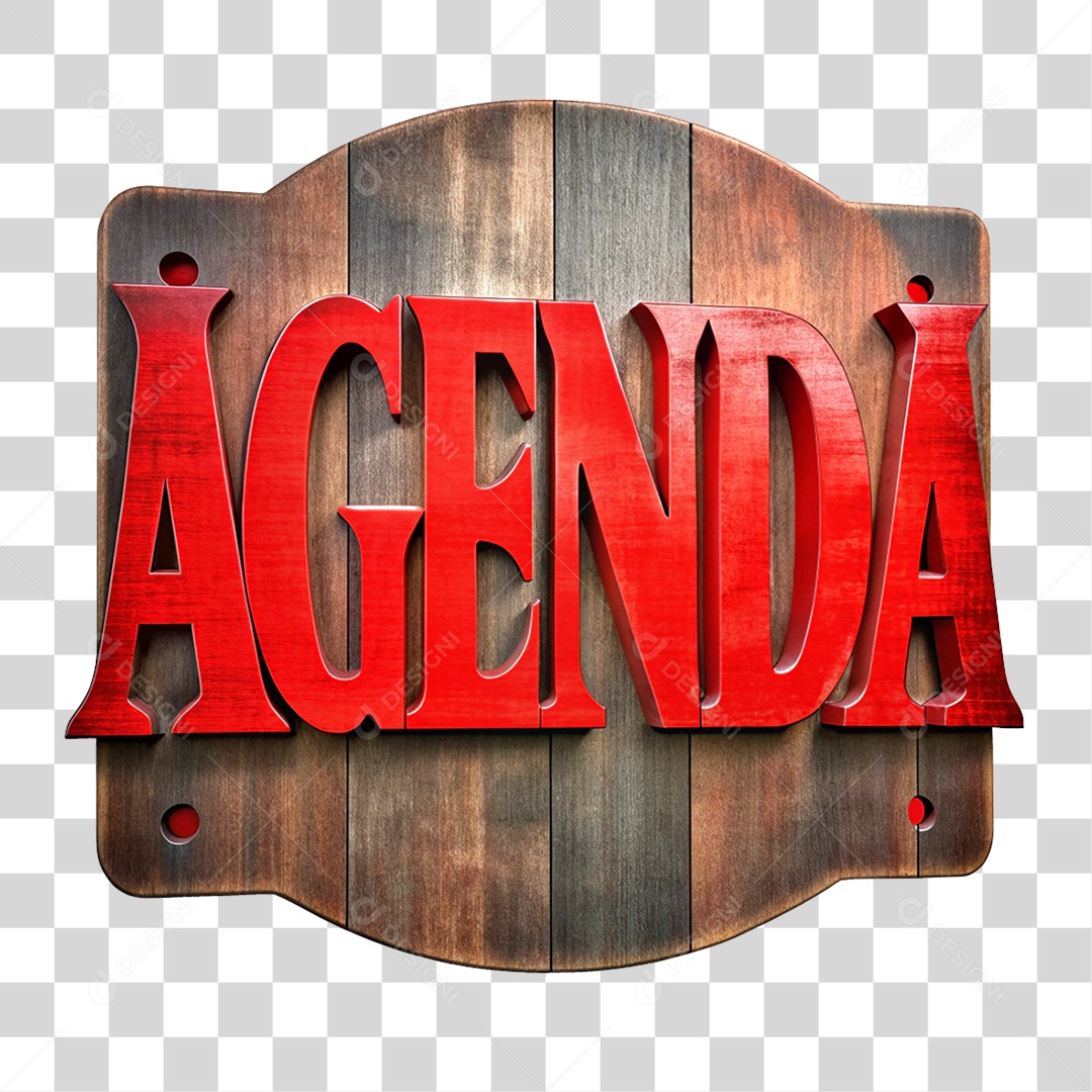Selo 3D Agenda Led PNG Transparente