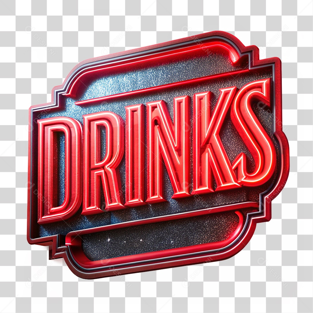Selo 3D Drinks PNG Transparente