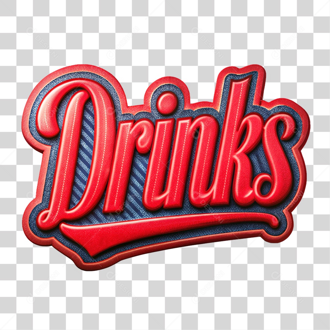 Selo 3D Drinks PNG Transparente