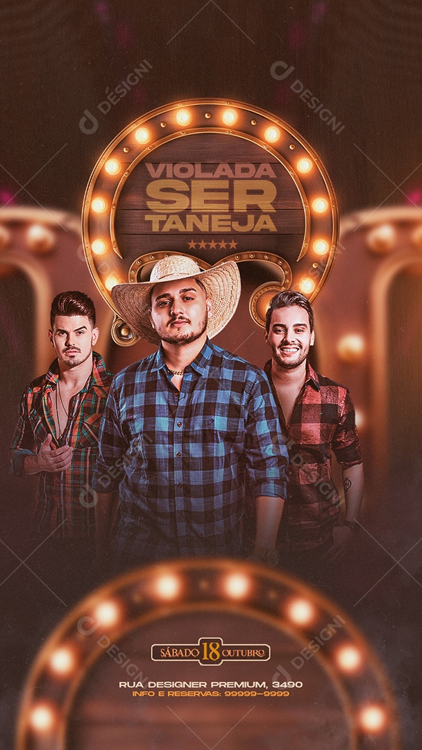 Story Flyer Violada Sertaneja Social Media PSD Editável