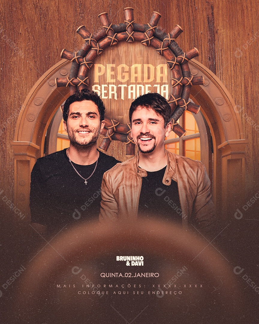 Feed Flyer Pegada Sertaneja Social Media PSD Editável