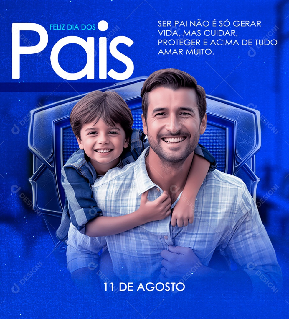 Feliz Dia Dos Pais 11 De Agosto Social Media PSD Editável