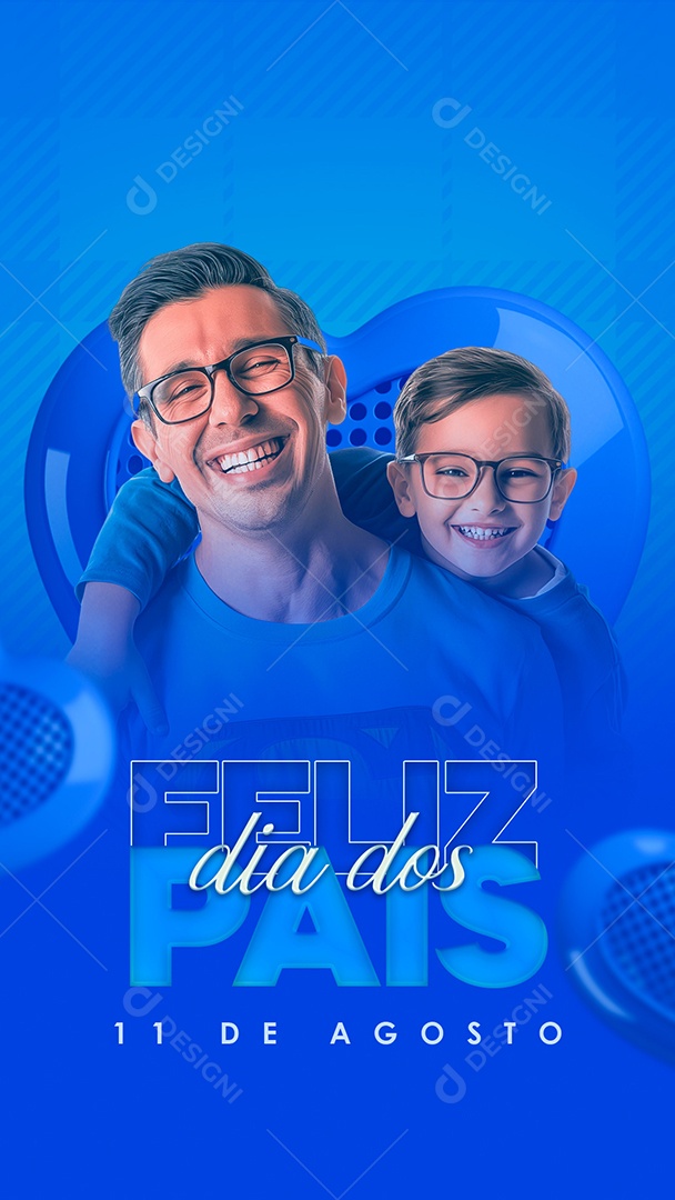 Feliz Dia Dos Pais 11 De Agosto Social Media PSD Editável