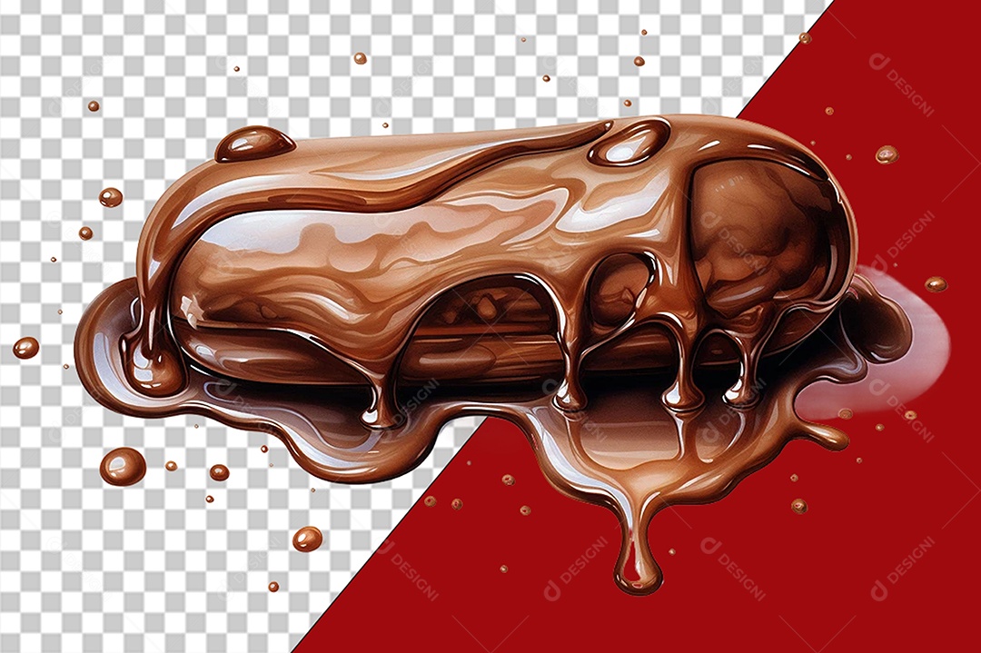 Chocolate Elemento 3D para Composição PSD